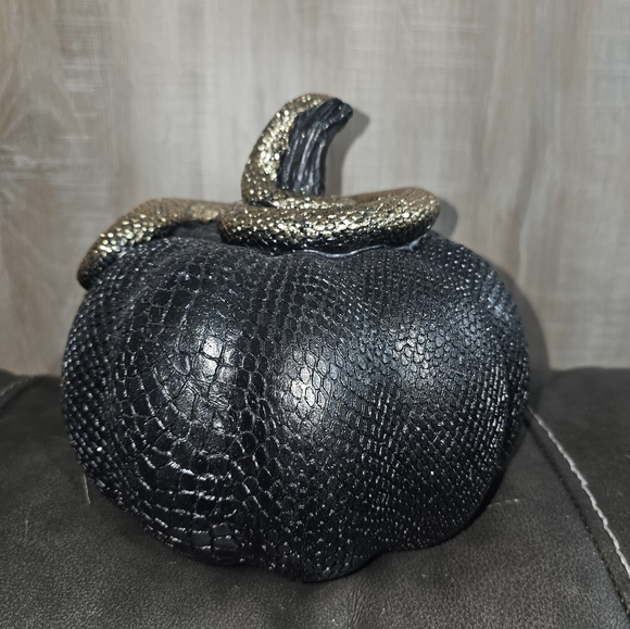GOTH Glam GOLD snake Black snake skin. pumpkin. - Picture 4 of 4